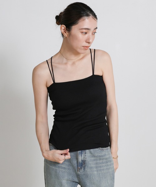 お気に入り17万件突破！ダブルストラップカップ付きキャミソール