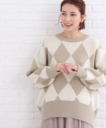 SHOO・LA・RUE | 一枚でサマになる！アーガイル柄ニット(ニット/セーター)