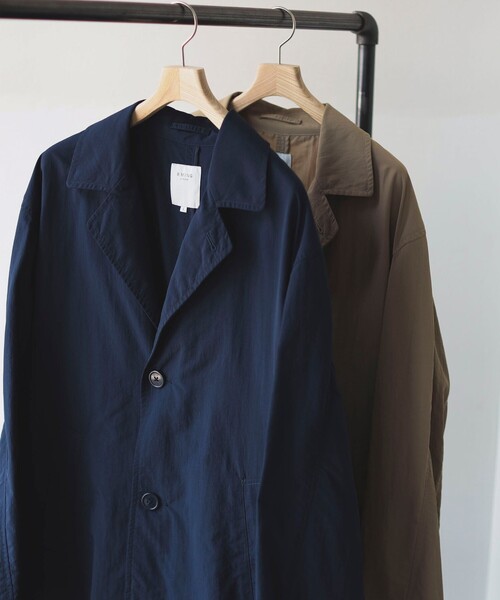 B:MING by BEAMS(ビーミングバイビームス)の「B:MING by BEAMS / 撥水 ラペルコート(ステンカラーコート・メンズ・ネイビー/ベージュ/ダークグリーン・SMALL/MEDIUM/LARGE/X-LARGE)」の3枚目の写真