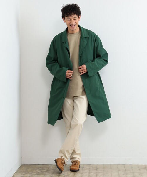 B:MING by BEAMS(ビーミングバイビームス)の「B:MING by BEAMS / 撥水 ラペルコート(ステンカラーコート・メンズ・ネイビー/ベージュ/ダークグリーン・SMALL/MEDIUM/LARGE/X-LARGE)」の5枚目の写真