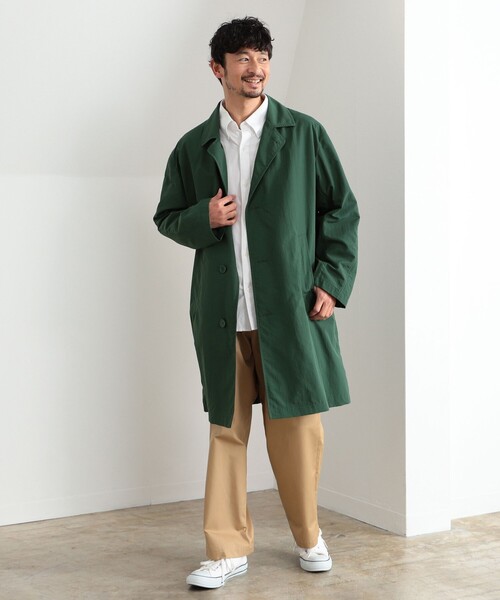 B:MING by BEAMS(ビーミングバイビームス)の「B:MING by BEAMS / 撥水 ラペルコート(ステンカラーコート・メンズ・ネイビー/ベージュ/ダークグリーン・SMALL/MEDIUM/LARGE/X-LARGE)」の7枚目の写真