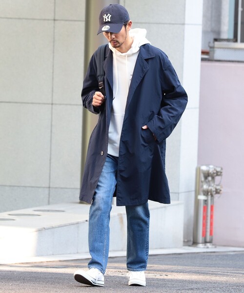 B:MING by BEAMS(ビーミングバイビームス)の「B:MING by BEAMS / 撥水 ラペルコート(ステンカラーコート・メンズ・ネイビー/ベージュ/ダークグリーン・SMALL/MEDIUM/LARGE/X-LARGE)」の8枚目の写真