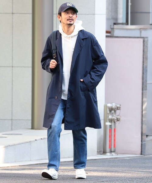 B:MING by BEAMS(ビーミングバイビームス)の「B:MING by BEAMS / 撥水 ラペルコート(ステンカラーコート・メンズ・ネイビー/ベージュ/ダークグリーン・SMALL/MEDIUM/LARGE/X-LARGE)」の9枚目の写真