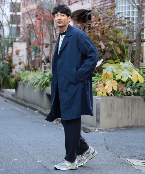 B:MING by BEAMS(ビーミングバイビームス)の「B:MING by BEAMS / 撥水 ラペルコート(ステンカラーコート・メンズ・ネイビー/ベージュ/ダークグリーン・SMALL/MEDIUM/LARGE/X-LARGE)」の10枚目の写真