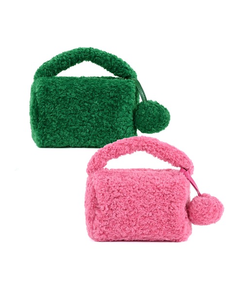 Narcissus（ナルシス）の「【Narcissus】モコモコバッグ（ハンドバッグ・レディース・グリーン/ピンク・FREE）」の11枚目の写真