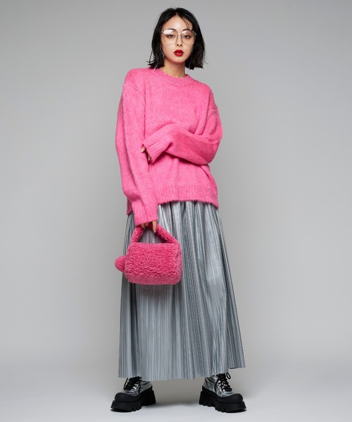 Narcissus（ナルシス）の「【Narcissus】モコモコバッグ（ハンドバッグ・レディース・グリーン/ピンク・FREE）」の17枚目の写真