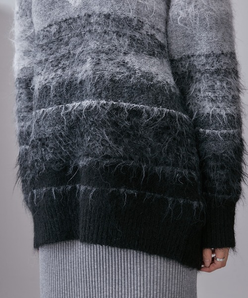 Lui's(ルイス)の「グラデーションジャガードニット(ニット/セーター・レディース・グレー/ブルー・FREE)」の21枚目の写真