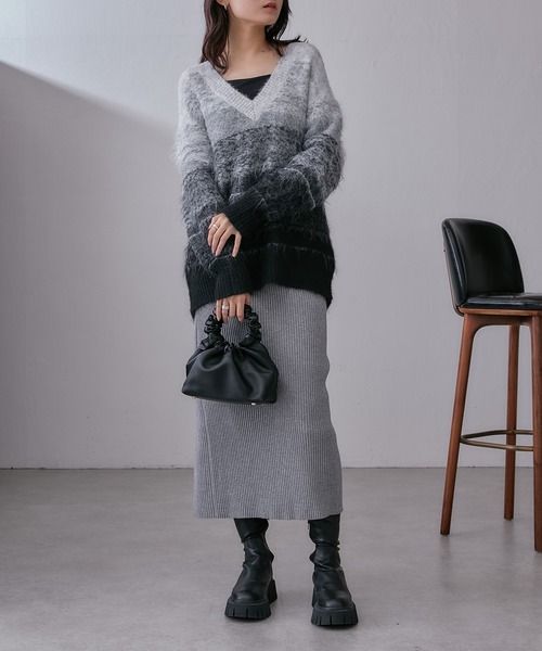 Lui's(ルイス)の「グラデーションジャガードニット(ニット/セーター・レディース・グレー/ブルー・FREE)」の13枚目の写真