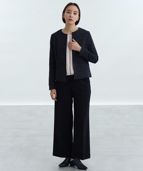 INDIVI（インディヴィ）の「◆【学校行事／セレモニー】レース使いタックブラウス（シャツ/ブラウス・レディース・ホワイト/ネイビー/サックスブルー/ライトベージュ・40/38/36/03/05/12/15 /13/19）」の14枚目の写真