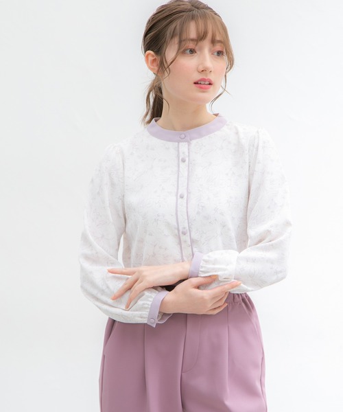 Honeys（ハニーズ）の「バンドカラーブラウス（シャツ/ブラウス