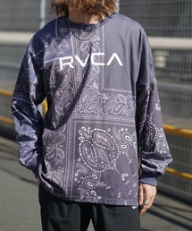 RVCA（ルーカ）の「RVCA メンズ  PACHING BANDANA LT ロングスリーブＴシャツ【2023年春夏モデル】/ルーカバックプリント長袖ロンT（Tシャツ/カットソー）」