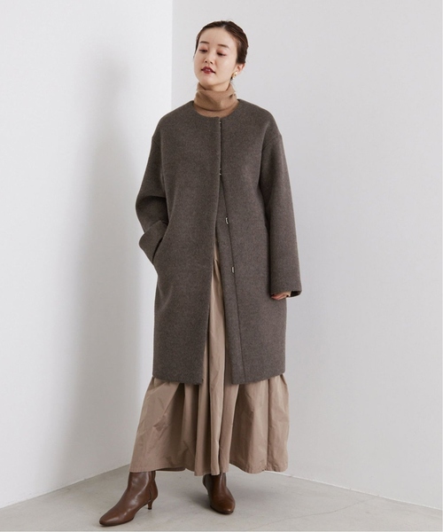 IENA（イエナ）の「《追加》ラムウールノーカラーコート（ノー