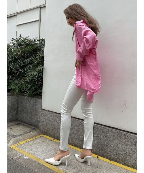 GYDA（ジェイダ）の「楊柳シアーBIG シャツ（シャツ/ブラウス・レディース・ブラック/オフホワイト/ピンク/アイボリー・FREE）」の22枚目の写真