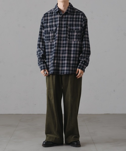 セール】Double Pocket Check Shirt/ダブルポケットチェックシャツ