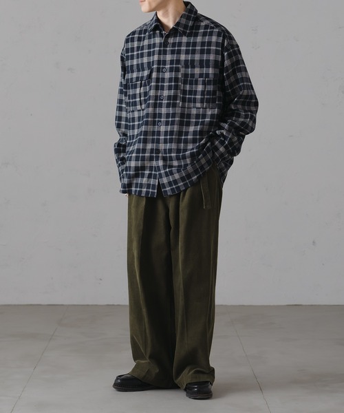 セール】Double Pocket Check Shirt/ダブルポケットチェックシャツ