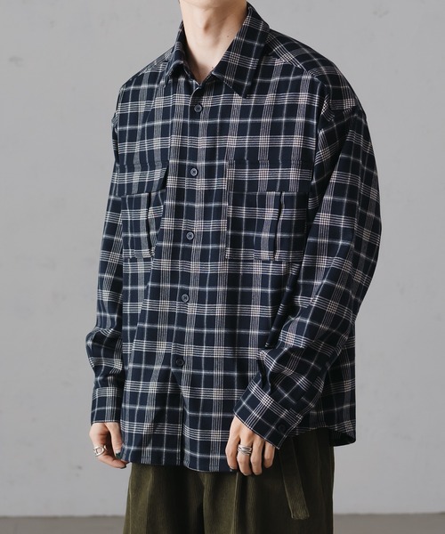 epnok(エプノック)の「Double Pocket Check Shirt/ダブルポケットチェックシャツ(シャツ/ブラウス・メンズ・ネイビー/ブラウン・LARGE/MEDIUM)」の19枚目の写真