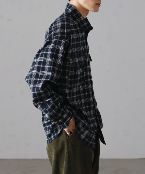 epnok(エプノック)の「Double Pocket Check Shirt/ダブルポケットチェックシャツ(シャツ/ブラウス・メンズ・ネイビー/ブラウン・LARGE/MEDIUM)」の20枚目の写真