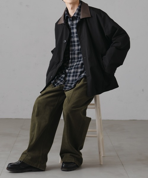 完売品 civvy. ダブルポケットチェックシャツ ネイビー Lサイズ セール】Double Pocket Check Shirt/ダブルポケットチェックシャツ