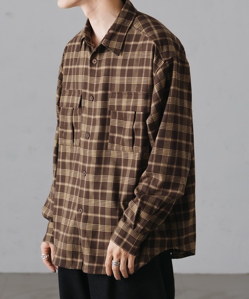 セール】Double Pocket Check Shirt/ダブルポケットチェックシャツ