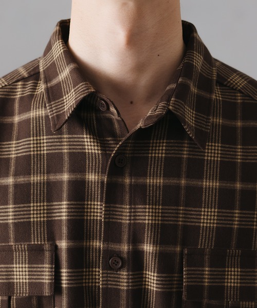 epnok(エプノック)の「Double Pocket Check Shirt/ダブルポケットチェックシャツ(シャツ/ブラウス・メンズ・ネイビー/ブラウン・LARGE/MEDIUM)」の15枚目の写真