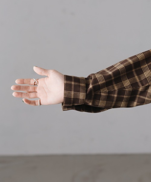 epnok(エプノック)の「Double Pocket Check Shirt/ダブルポケットチェックシャツ(シャツ/ブラウス・メンズ・ネイビー/ブラウン・LARGE/MEDIUM)」の17枚目の写真