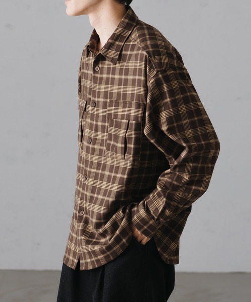 セール】Double Pocket Check Shirt/ダブルポケットチェックシャツ