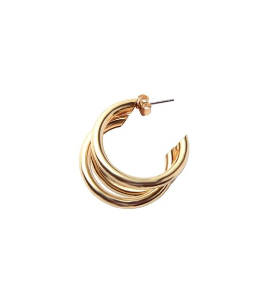 STYLE DELI（スタイルデリ）の「トリプルリングフープピアス（ピアス（両耳用）・レディース・ゴールド/シルバー・FREE）」の16枚目の写真