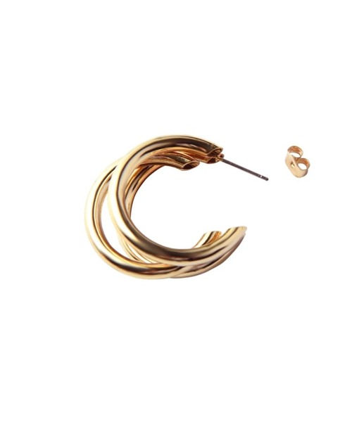 STYLE DELI（スタイルデリ）の「トリプルリングフープピアス（ピアス（両耳用）・レディース・ゴールド/シルバー・FREE）」の13枚目の写真