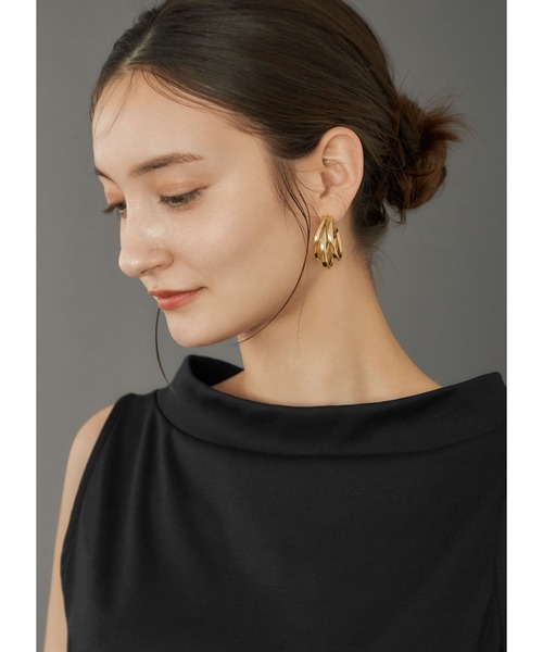 STYLE DELI（スタイルデリ）の「トリプルリングフープピアス（ピアス（両耳用）・レディース・ゴールド/シルバー・FREE）」の6枚目の写真