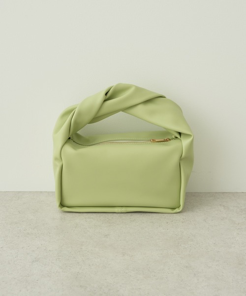 earth music&ecology（アースミュージックアンドエコロジー）の「ツイストハンドルショルダーBAG（ショルダーバッグ・レディース・ライトグリーン/アイボリー/ブラック・FREE）」の3枚目の写真