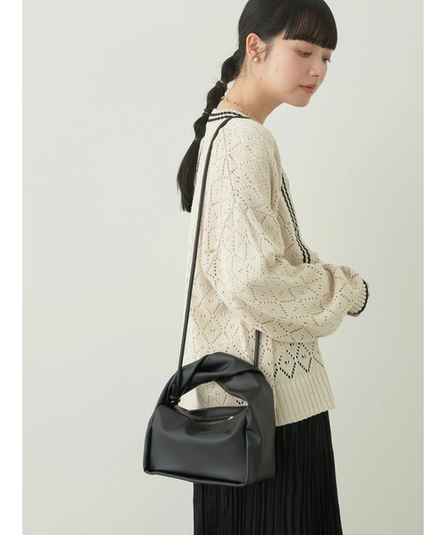 earth music&ecology（アースミュージックアンドエコロジー）の「ツイストハンドルショルダーBAG（ショルダーバッグ・レディース・ライトグリーン/アイボリー/ブラック・FREE）」の7枚目の写真