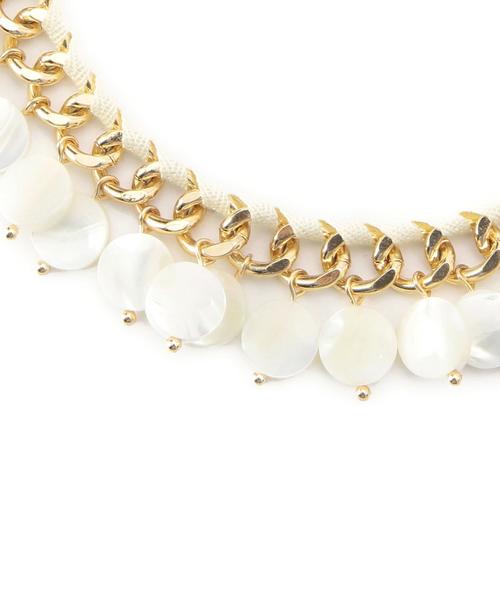 BEAUTY&YOUTH UNITED ARROWS（ビューティーアンドユースユナイテッドアローズ）の「BYSFN シェル ストリングチェーン ネックレス◆（ネックレス・レディース・オフホワイト・フリー）」の5枚目の写真