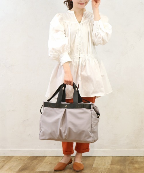 Per sist ence（パーシエンス）の「Per sist ence/パーシエンス　高密度ポリボストンバッグ（ボストンバッグ・レディース・ブラック/ベージュ/グレー/チャコールグレー/ネイビー/カーキ・FREE）」の17枚目の写真