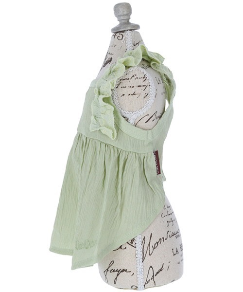 One Octave（ワンオクターヴ）の「One Octave/フリルショルダーワンピ（ペットウェア・レディース・グリーン/ピンク・M/L/2L/S/XS/2XS/2M）」の10枚目の写真