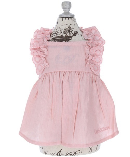 One Octave（ワンオクターヴ）の「One Octave/フリルショルダーワンピ（ペットウェア・レディース・グリーン/ピンク・M/L/2L/S/XS/2XS/2M）」の8枚目の写真