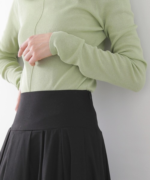 N.（N. Natural Beauty Basic）（エヌエヌナチュラルビューティーベーシック）の「【S Size Line】◆切替タックボリュームスカート（スカート・レディース・オフホワイト/ブラック/オレンジ・SMALL/MEDIUM）」の5枚目の写真