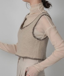 Amiur | stitch knit bustier(ベスト)