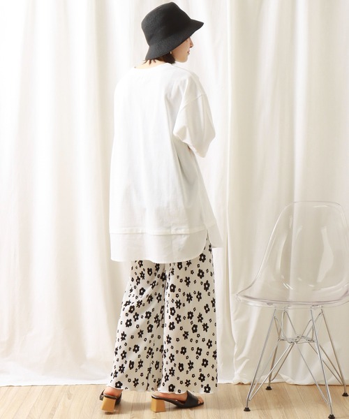 libelle more(リベル モア)の「《接触冷感》USAコットン重ね着風プルオーバー(Tシャツ/カットソー・レディース・オフホワイト/ブラック/ライトカーキ/ベージュ・M/L)」の7枚目の写真