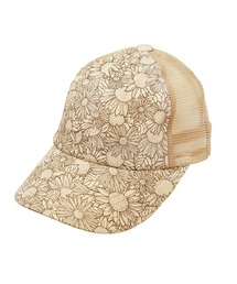 フラワー柄メッシュキャップ