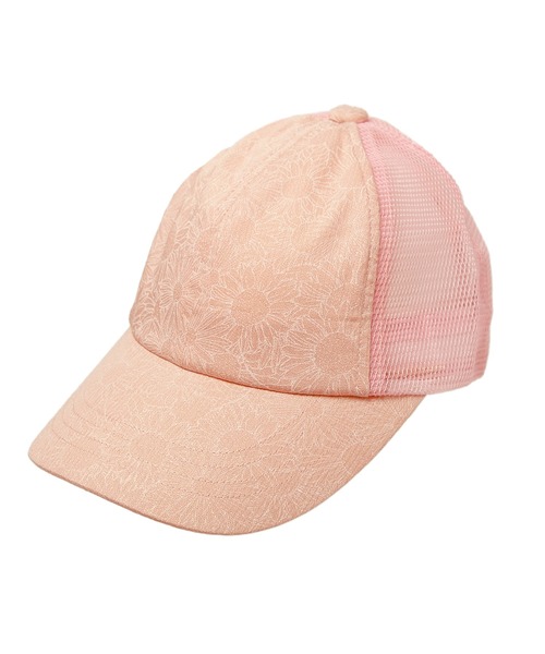 14+（イチヨンプラス）の「フラワー柄メッシュキャップ（キャップ・キッズ・ピンク/ベージュ/イエロー・kids-XL/kids-L）」の2枚目の写真