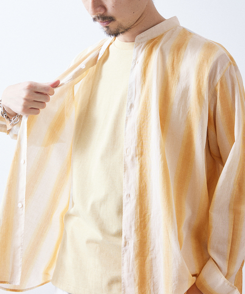 417 EDIFICE(フォーワンセブンエディフィス)の「【ESSENTIAL / エッセンシャル】シアーバンドシャツ(シャツ/ブラウス・メンズ・その他6/その他4/その他5/その他11・SMALL/LARGE/MEDIUM)」の2枚目の写真