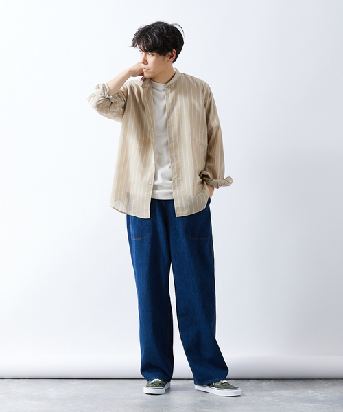 417 EDIFICE(フォーワンセブンエディフィス)の「【ESSENTIAL / エッセンシャル】シアーバンドシャツ(シャツ/ブラウス・メンズ・その他6/その他4/その他5/その他11・SMALL/LARGE/MEDIUM)」の5枚目の写真