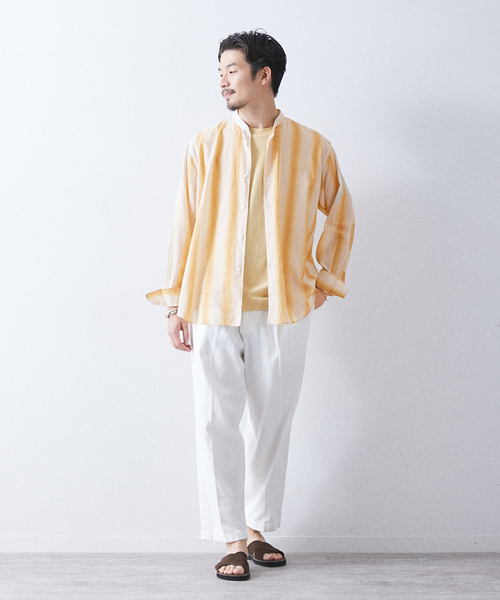 417 EDIFICE(フォーワンセブンエディフィス)の「【ESSENTIAL / エッセンシャル】シアーバンドシャツ(シャツ/ブラウス・メンズ・その他6/その他4/その他5/その他11・SMALL/LARGE/MEDIUM)」の6枚目の写真