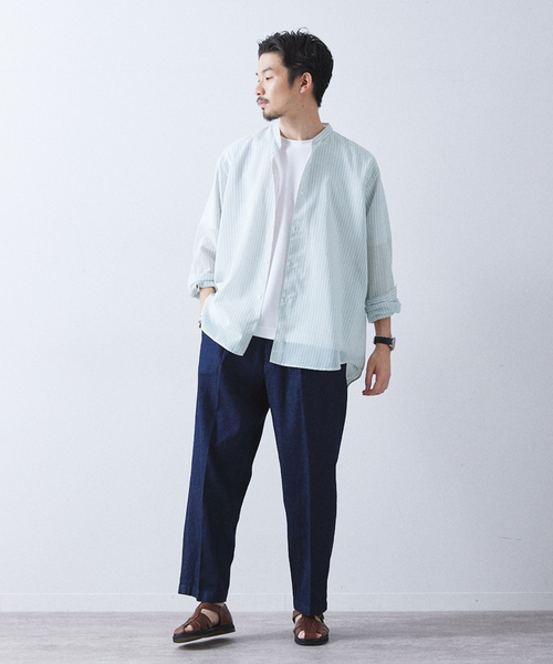 417 EDIFICE(フォーワンセブンエディフィス)の「【ESSENTIAL / エッセンシャル】シアーバンドシャツ(シャツ/ブラウス・メンズ・その他6/その他4/その他5/その他11・SMALL/LARGE/MEDIUM)」の8枚目の写真