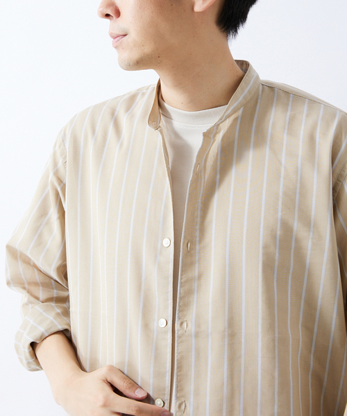 417 EDIFICE(フォーワンセブンエディフィス)の「【ESSENTIAL / エッセンシャル】シアーバンドシャツ(シャツ/ブラウス・メンズ・その他6/その他4/その他5/その他11・SMALL/LARGE/MEDIUM)」の12枚目の写真