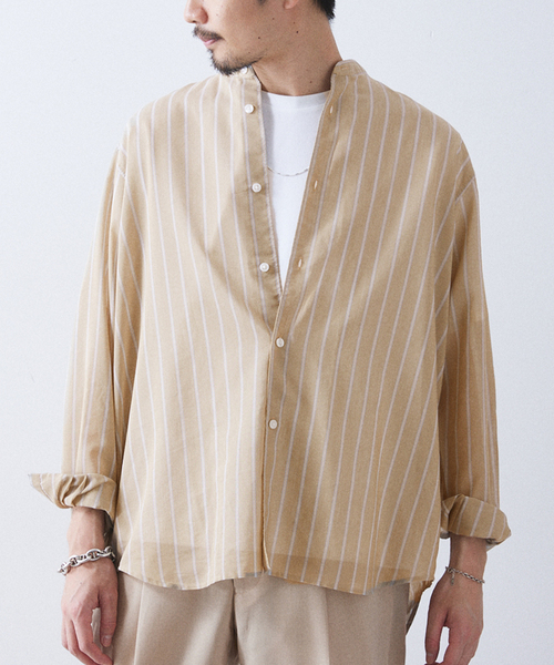 417 EDIFICE(フォーワンセブンエディフィス)の「【ESSENTIAL / エッセンシャル】シアーバンドシャツ(シャツ/ブラウス・メンズ・その他6/その他4/その他5/その他11・SMALL/LARGE/MEDIUM)」の16枚目の写真