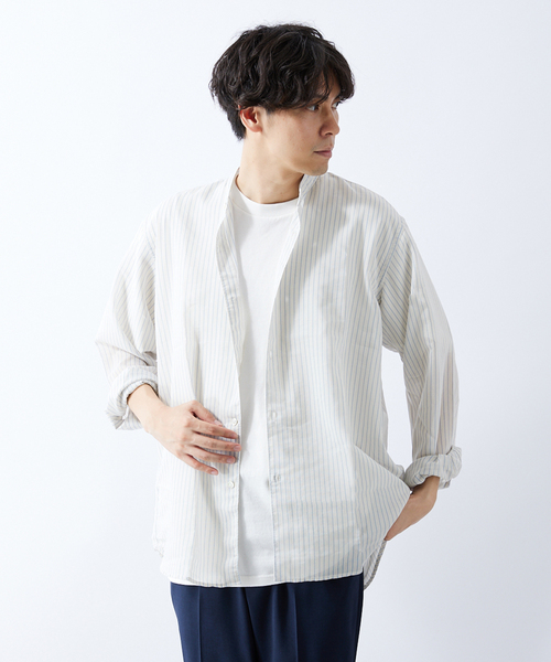 417 EDIFICE(フォーワンセブンエディフィス)の「【ESSENTIAL / エッセンシャル】シアーバンドシャツ(シャツ/ブラウス・メンズ・その他6/その他4/その他5/その他11・SMALL/LARGE/MEDIUM)」の22枚目の写真