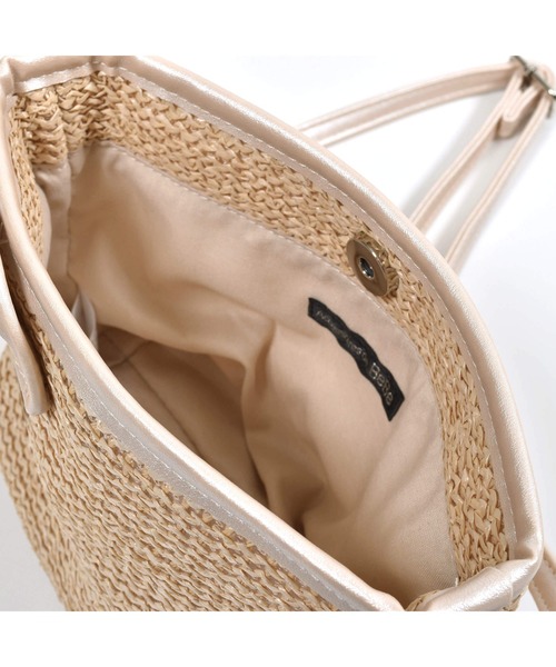 BeBe（ベベ）の「BeBe/雑材風リボン付きショルダーバッグ（ショルダーバッグ・キッズ・ベージュ・ONESIZE）」の8枚目の写真