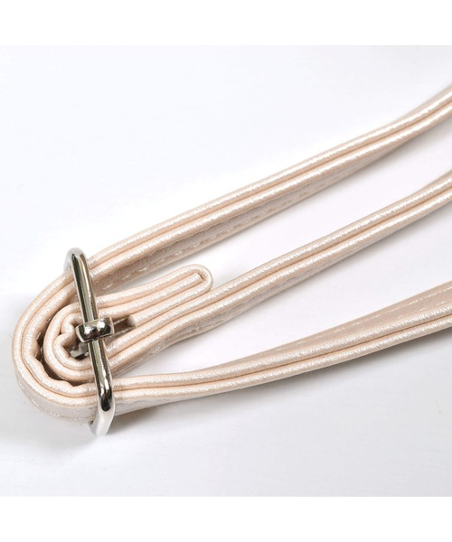 BeBe（ベベ）の「BeBe/雑材風リボン付きショルダーバッグ（ショルダーバッグ・キッズ・ベージュ・ONESIZE）」の7枚目の写真