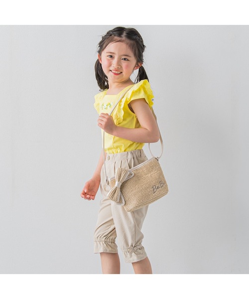 BeBe（ベベ）の「BeBe/雑材風リボン付きショルダーバッグ（ショルダーバッグ・キッズ・ベージュ・ONESIZE）」の12枚目の写真